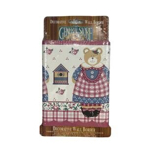 The General Store- Wall Paper Border- Cottage Bears- Pink Blue- 2 packs 10 yards